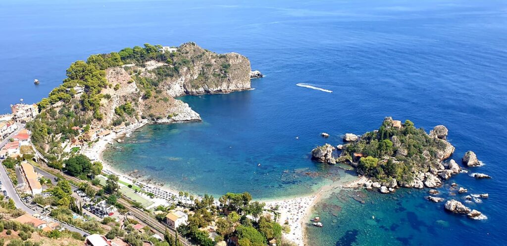 Taormina's coastline