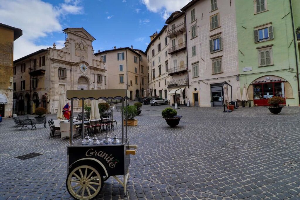 Piazza del Mercato di Spoleto.italy